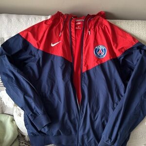 Nike Men's Red and Navy Windbreaker